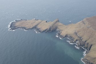 General oblique aerial view of Neist Point Lighthouse, looking NW.