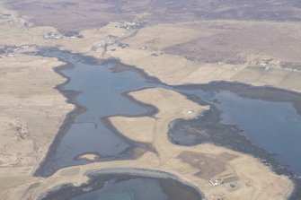 Oblique aerial view of the fish traps at Roag, Vatten, looking NNE.