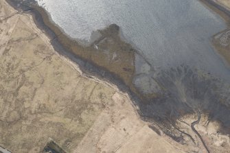 Oblique aerial view of the fish traps, looking SW.