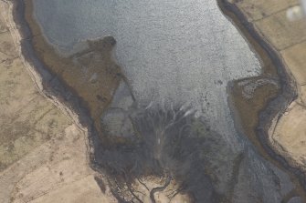 Oblique aerial view of the fish trapsl, looking SW.