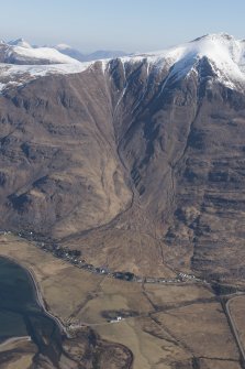 Oblique aerial view of Torridon and Liathach, looking NNE.