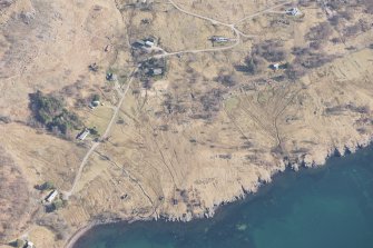 Oblique aerial view of Alligin, looking NE.