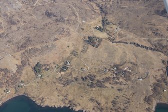 Oblique aerial view of Alligin, looking NNE.