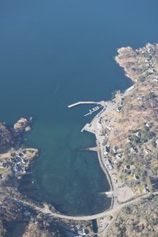 Oblique aerial view of Charlestown, Gairloch, looking WSW.