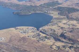 General oblique aerial view of Poolewe, looking NE.