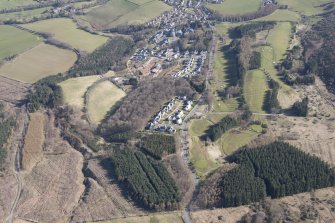 Oblique aerial view of Dingleton, Melrose, looking NNE.