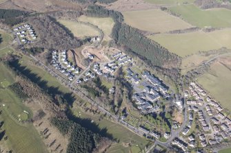 Oblique aerial view of Dingleton, Melrose, looking WSW.