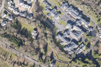 Oblique aerial view of Dingleton, Melrose, looking NW.