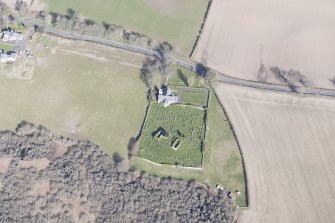 Oblique aerial view of Lilliesleaf, looking NW.