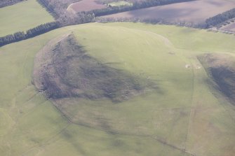 Oblique aerial view of North Minto Hill, looking NE.