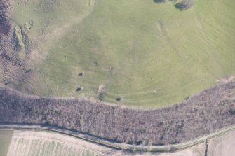 Oblique aerial view of Minto Hills, looking NE.