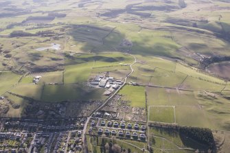 Oblique aerial view of Hawick, looking SE.