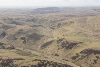 General oblique aerial view of Huntford Hill, Cheviot Hills, looking SSE.