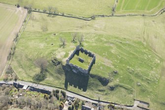 Oblique aerial view of Hume Tower, looking SE.