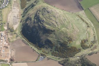 Oblique aerial view of North Berwick Law, looking E.