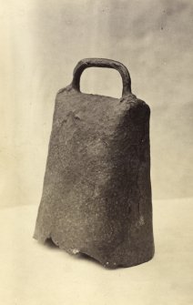 View of a 7th century Celtic hand bell descovered at Fortingall Manse, now situated on display in Fortingall Church.
Titled: '200. at Fortingall.'
PHOTOGRAPH ALBUM NO 186: J B MACKENZIE ALBUMS vol.1