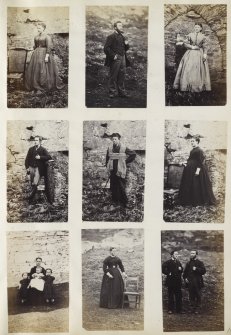 Nine photographic portraits possibly taken at Oronsay Priory, Oronsay. 
PHOTOGRAPH ALBUM No. 187, (cf PAs 186 and 188) Rev. J.B. MacKenzie of Colonsay Albums,1870, vol.2.
