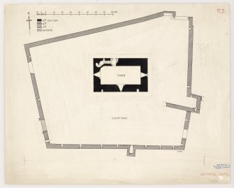 Publication drawing. Site plan, Newark Castle. 