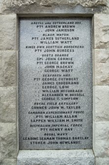 Detail of memorial plaque.