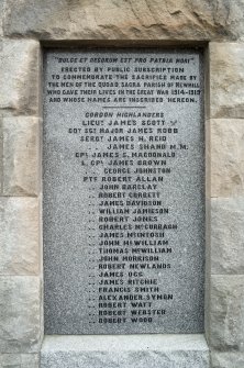 Detail of memorial plaque.