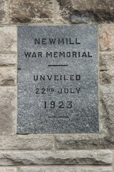 Detail of unveiling plaque.