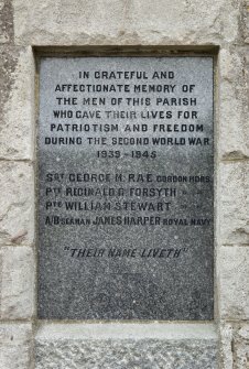 Detail of memorial plaque.