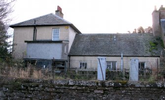 North elevation, original cottage on right, Georgian extension on left