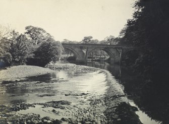 Stair bridge and weir from west. From family album of Mr K Montgomerie. Survey of Private Collection