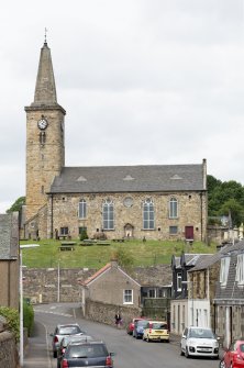 General view of St Drostan's Parish Church, taken from Glass Street to the south.