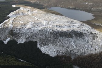 Oblique aerial view of Dumglow, looking SSW.