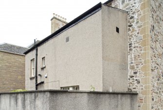 General view of rear elevation of St John's Priory, 21 St John's Street, Edinburgh, from SW.