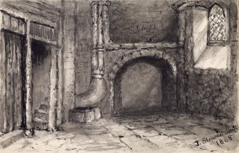 View of interior of Queen Mary's Bath, Edinburgh.
Titled:  "Interior of Queen Mary's Bath"