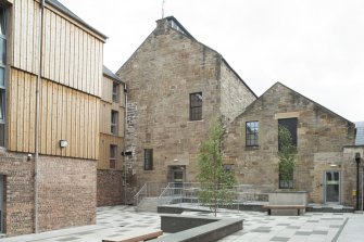 General view of converted brewery building in Sugarhouse Close, 160 Canongate, Edinburgh, from NW.