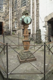 General view of sundial, Huntly House Museum, 146 Canongate, Edinburgh, from SE.