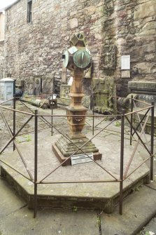 General view of sundial, Huntly House Museum, 146 Canongate, Edinburgh, from NE.