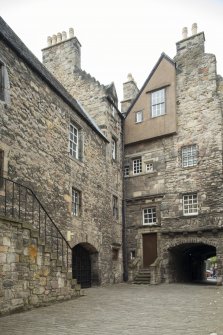 General view of Bakehouse Close, 146 Canongate, Edinburgh, from SE.