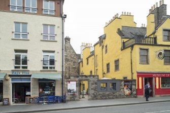 General view of entrance to Slater's Court, Canongate, Edinburgh, from N.