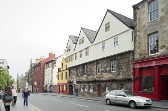 General view of Huntly House Museum, 142-146 Canongate, Edinburgh, from NW.