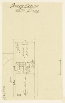 Plan of attic for Skene Manse.