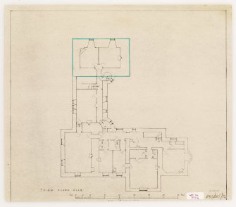 Third floor plan of Skene House.