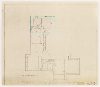 Attic floor plan of Skene House.