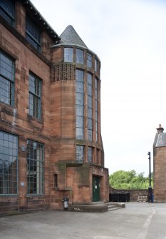 Detail of West stair tower.