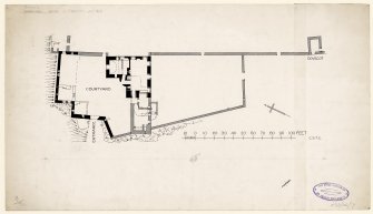 Publication drawing; plan of Granton Castle.