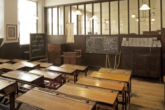 Interior. View of World War Two Classroom.
