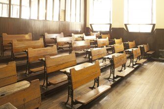 Interior. View of Victorian Classroom.