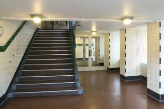 Interior. View of ground floor staircase.