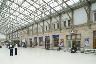Interior. Concourse, east wall, view from south