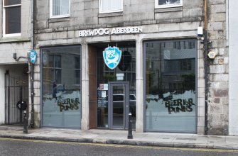 View of Brewdog Bar frontage, taken from north east