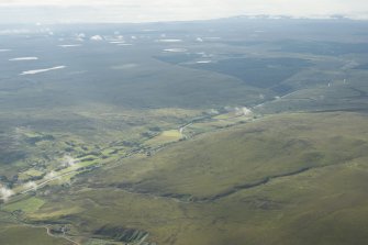 General oblique aerial view of the Strath Burn, looking SE.