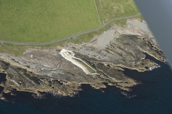 Oblique aerial view of Trinkie Bathing Pool, looking N.
